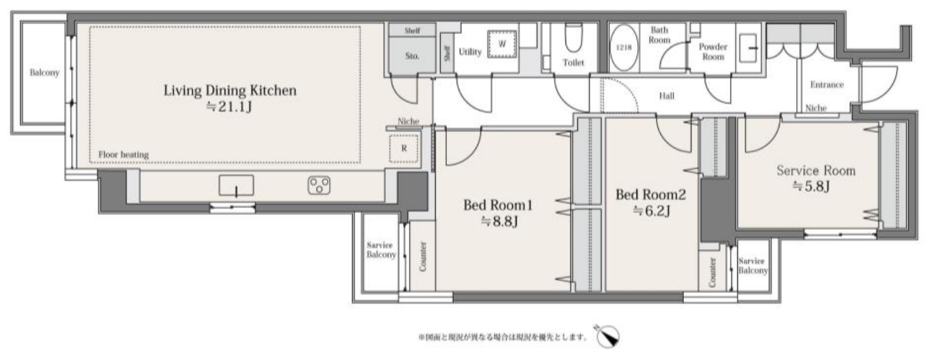六番町ガーデンの間取り図